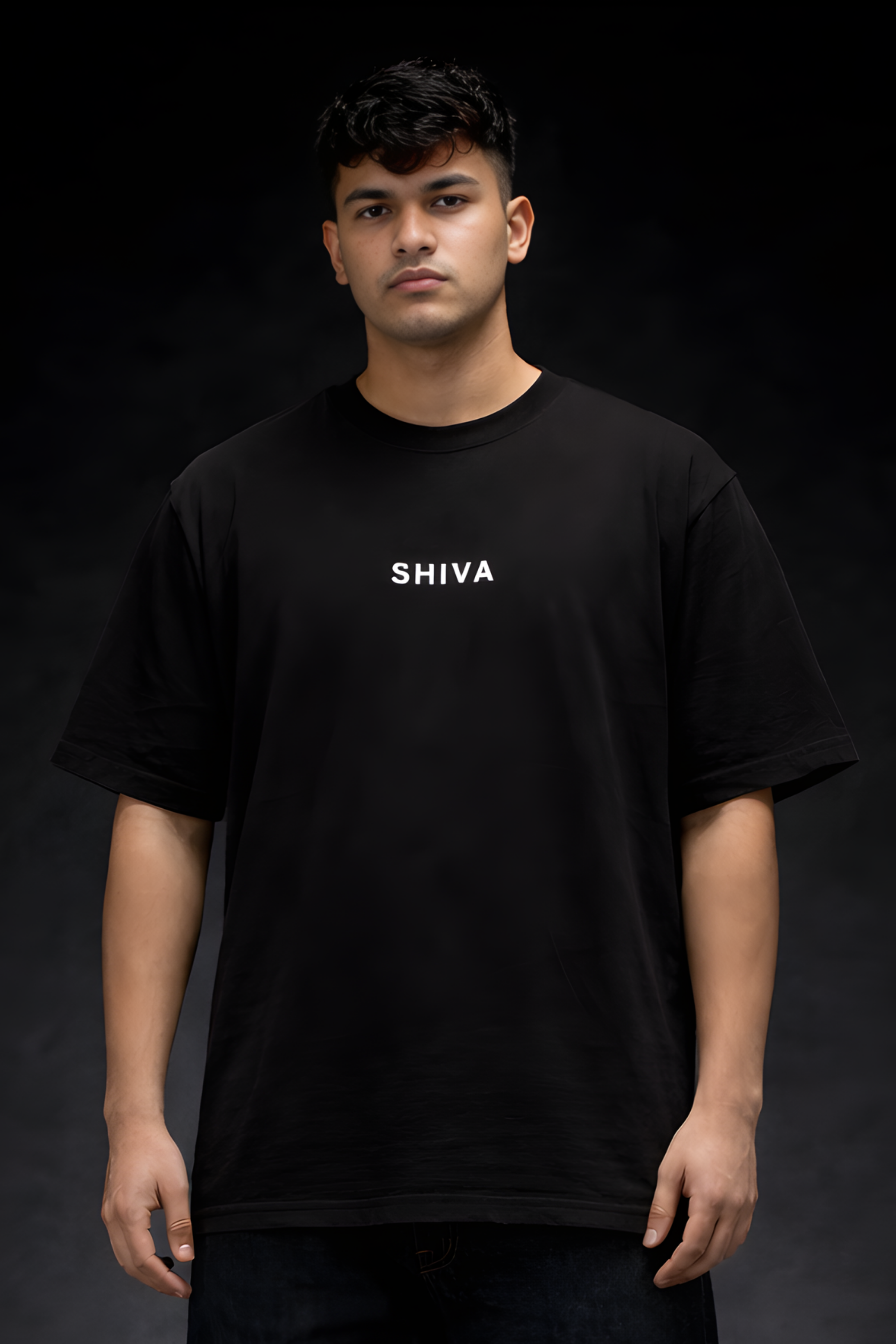 Shiva Inferno Oversized Tee - Black