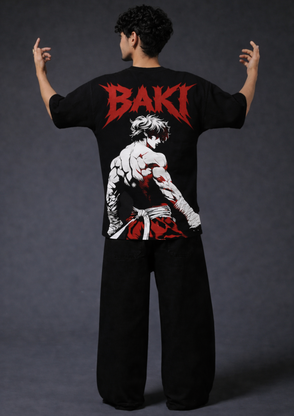 BAKI Oversized Tee - Black