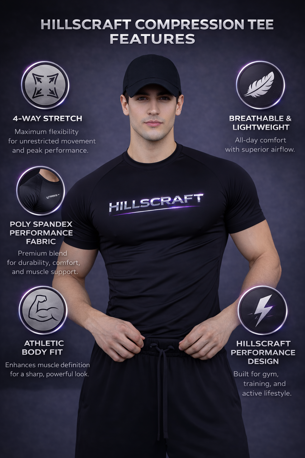 Void Rage Compression Half Sleeve T-Shirt – Black