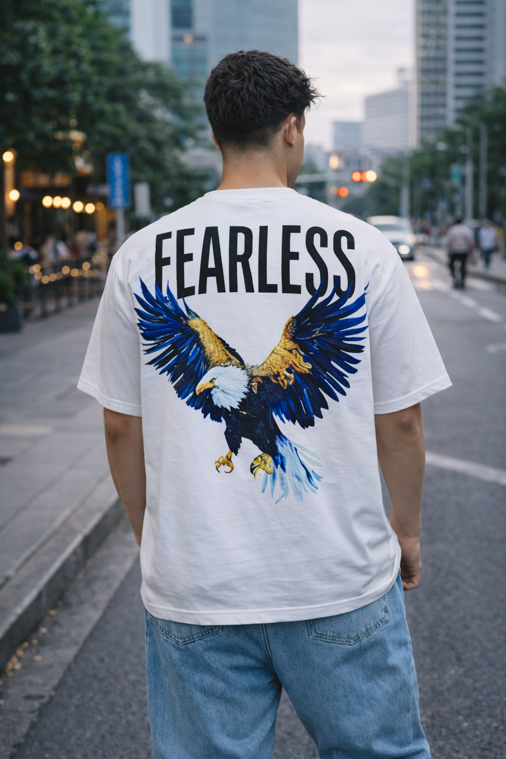 FEARLESS Oversized T-Shirt-White