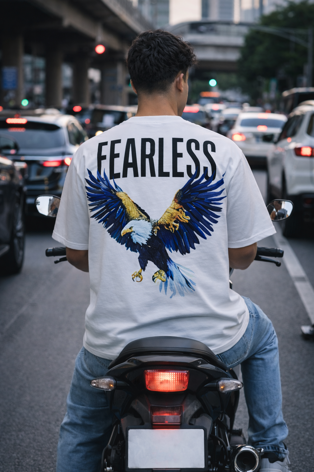 FEARLESS Oversized T-Shirt-White