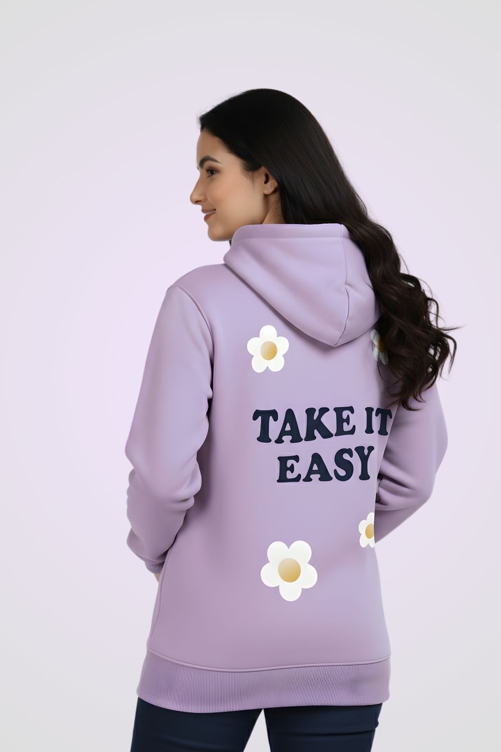 Take it easy Premium Oversized Hoodie  - Lavender