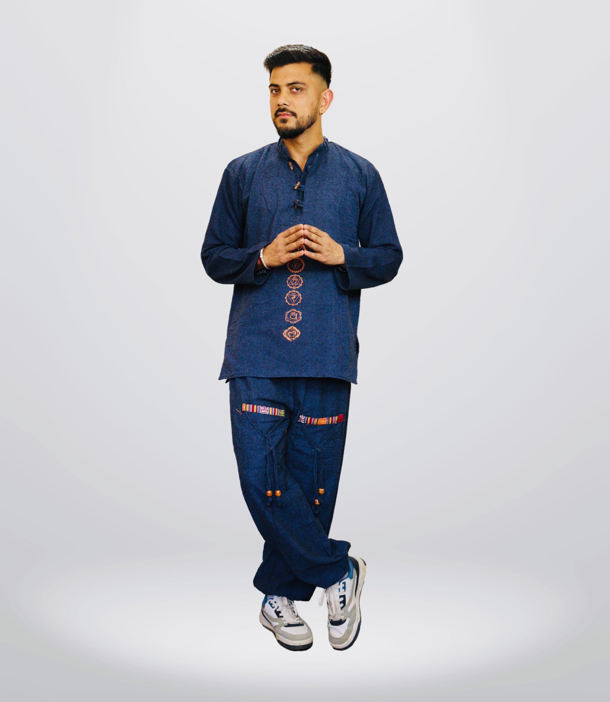 7 CHAKRA KURTA PAJAMA SET - Blue