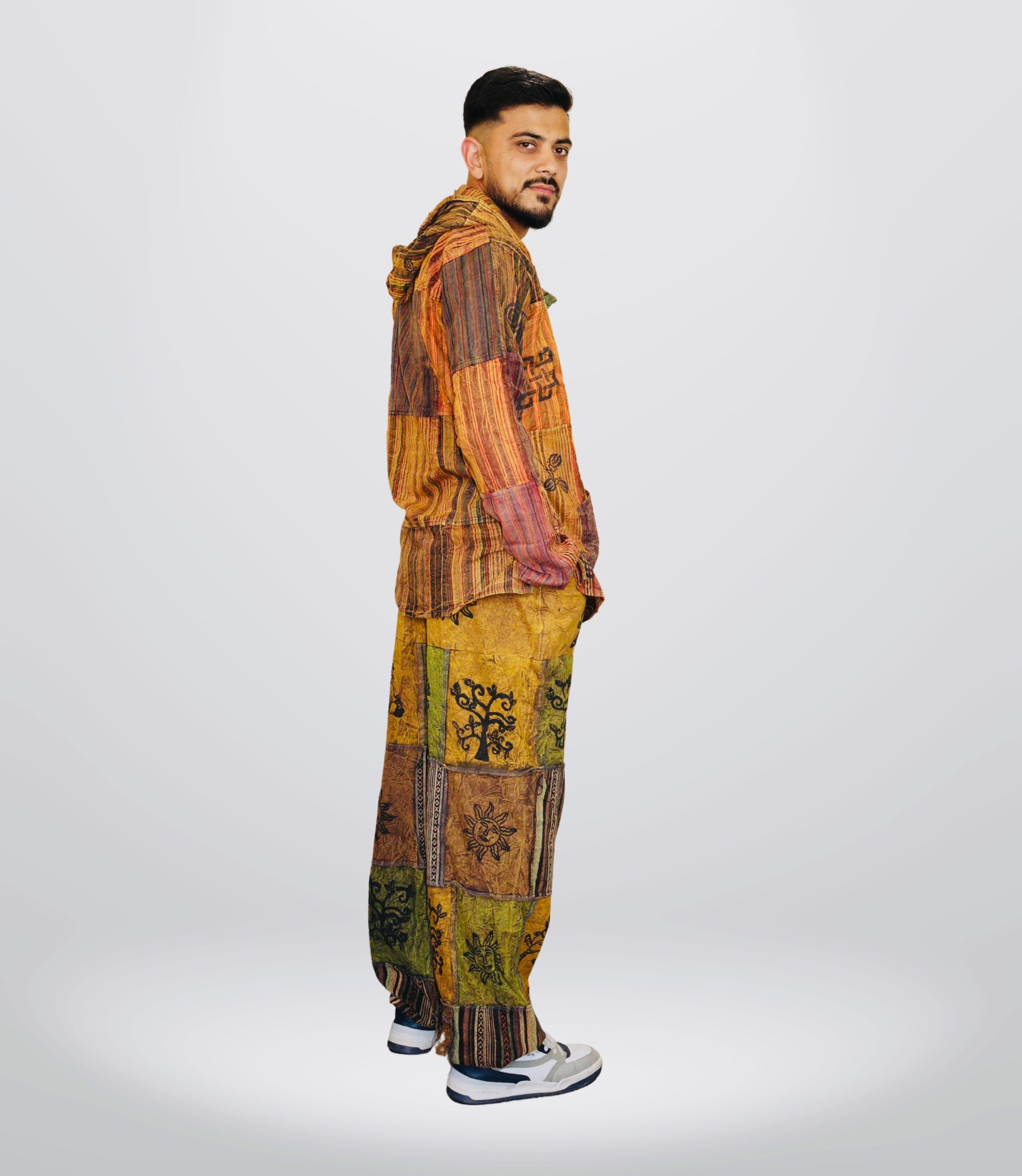 Boho Tribal Hoodie Pant - Burnt Orange