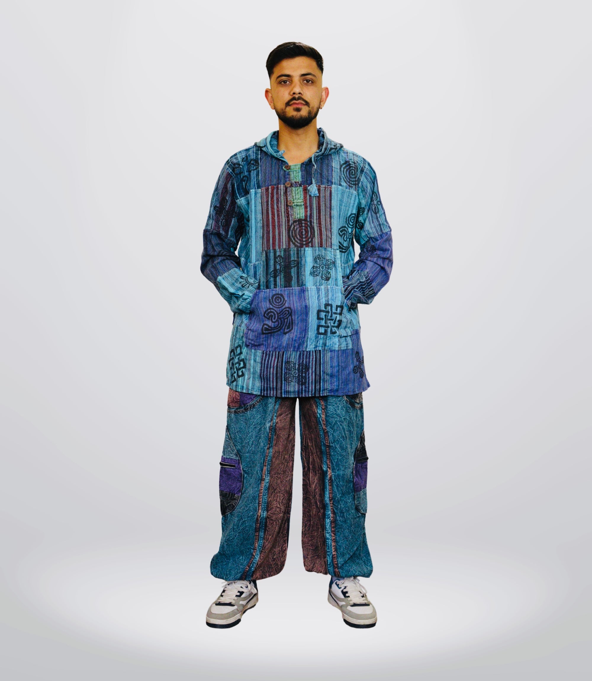 Boho Tribal Hoodie-Pants – Blue Ocean