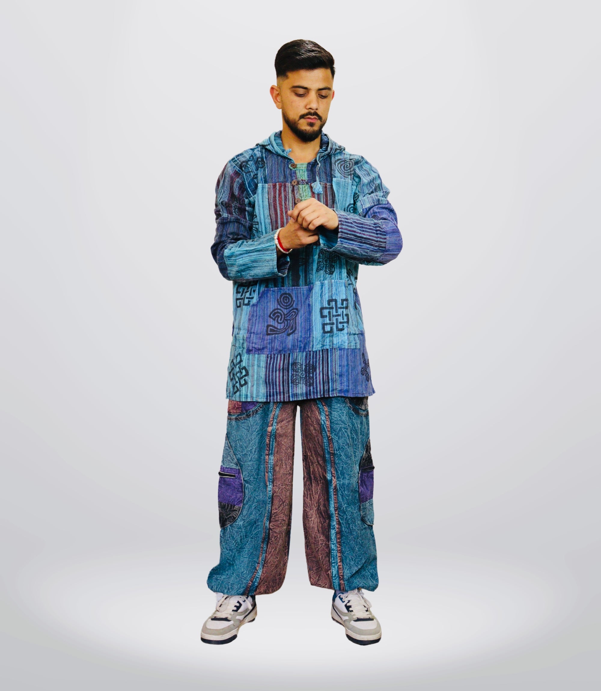 Boho Tribal Hoodie-Pants – Blue Ocean