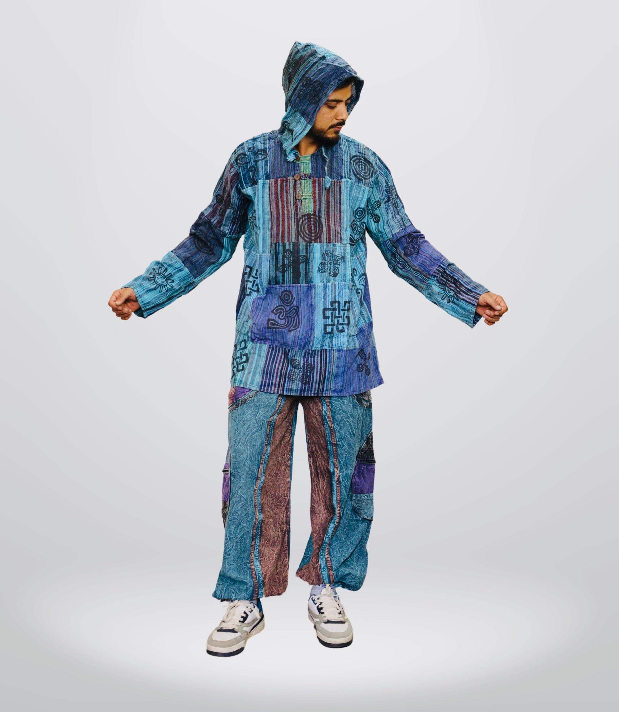 Boho Tribal Hoodie-Pants – Blue Ocean