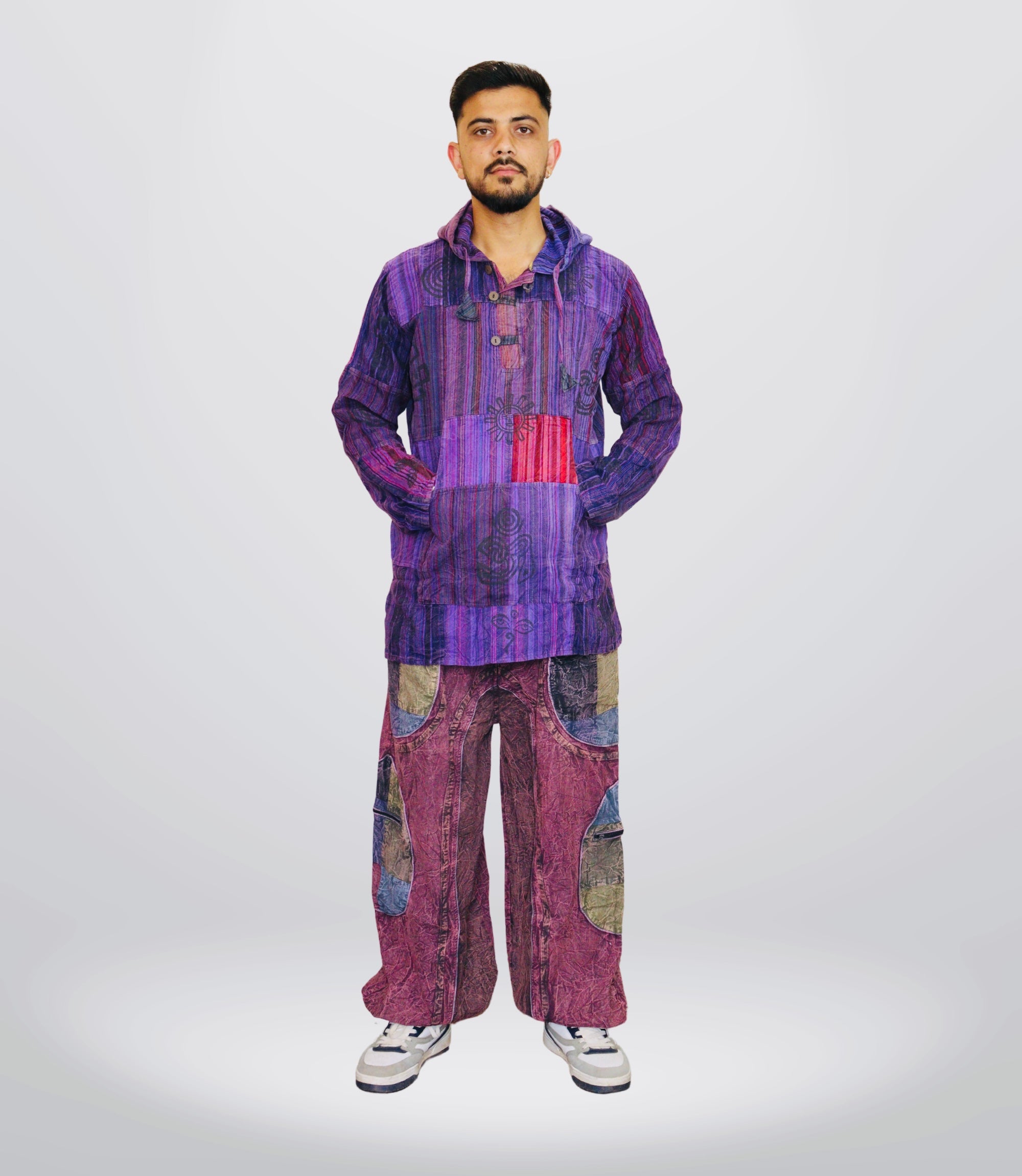 Boho Tribal Hoodie-Pants- Earthstone