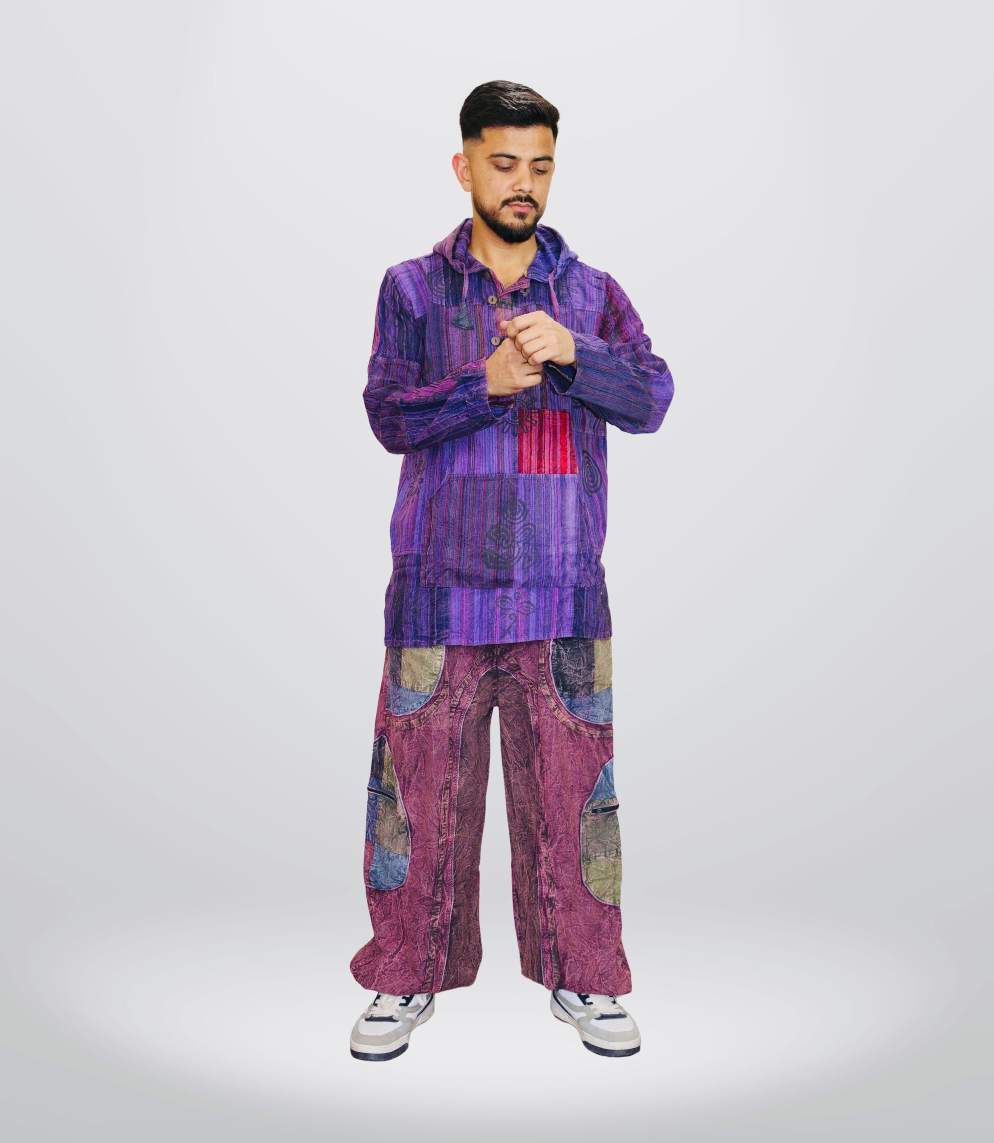 Boho Tribal Hoodie-Pants- Earthstone