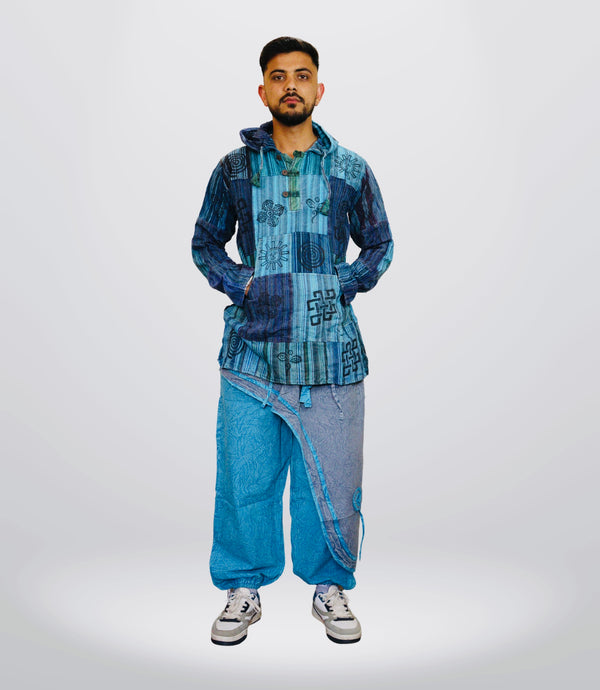 Boho Tribal Hoodie-Pant – Blue Sea