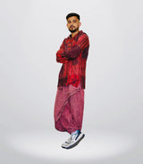 Boho Tribal Hoodie-Pant-Crimson Red