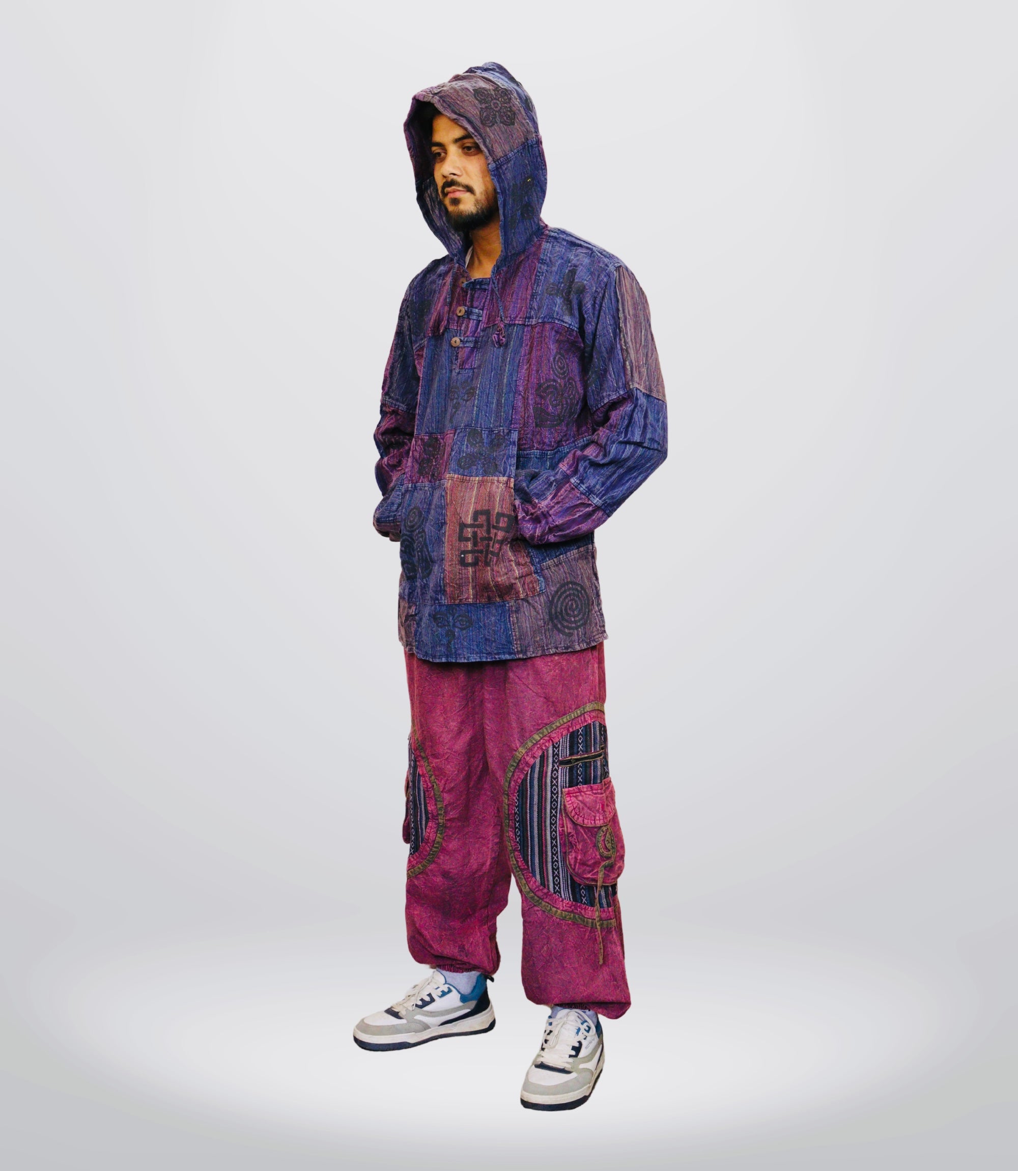 Boho Tribal Summer Hoodie-Pants- Rosemyst