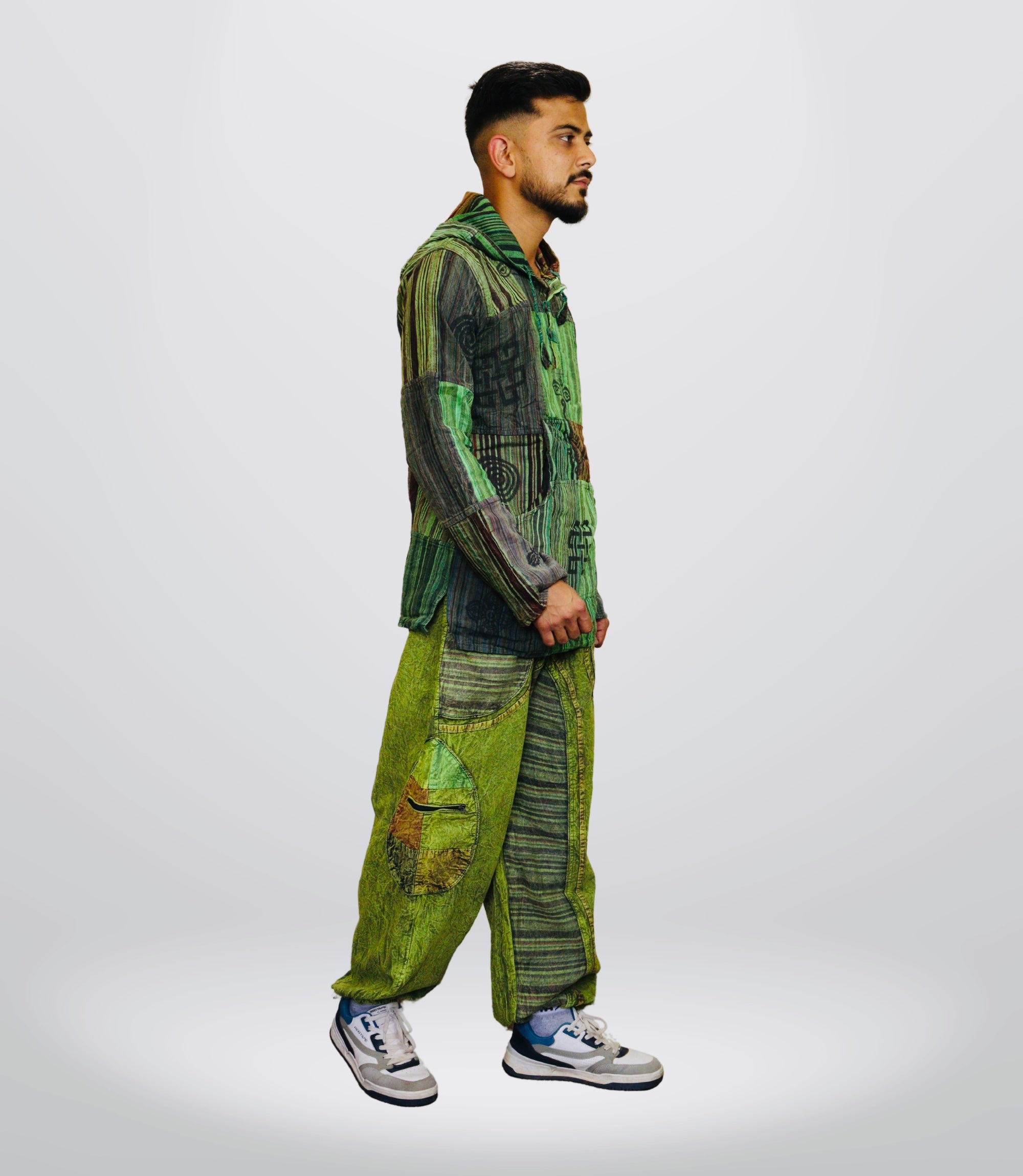 Boho Tribal Hoodie-Pants – Forest Green