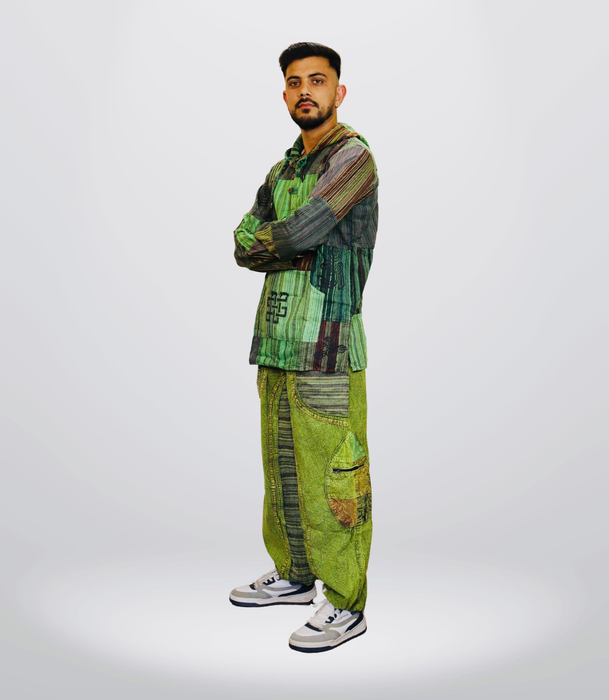 Boho Tribal Hoodie-Pants – Forest Green