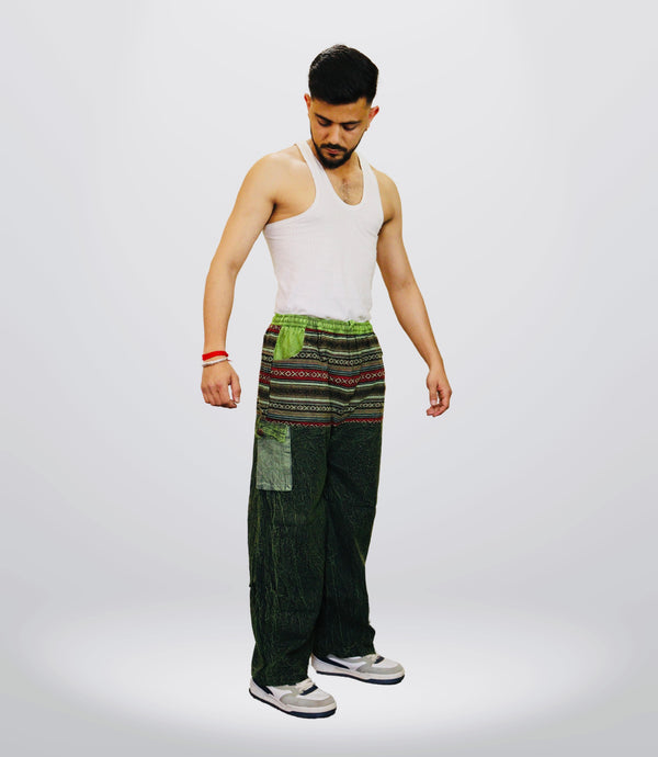 Boho Harem Trouser-Deep Green