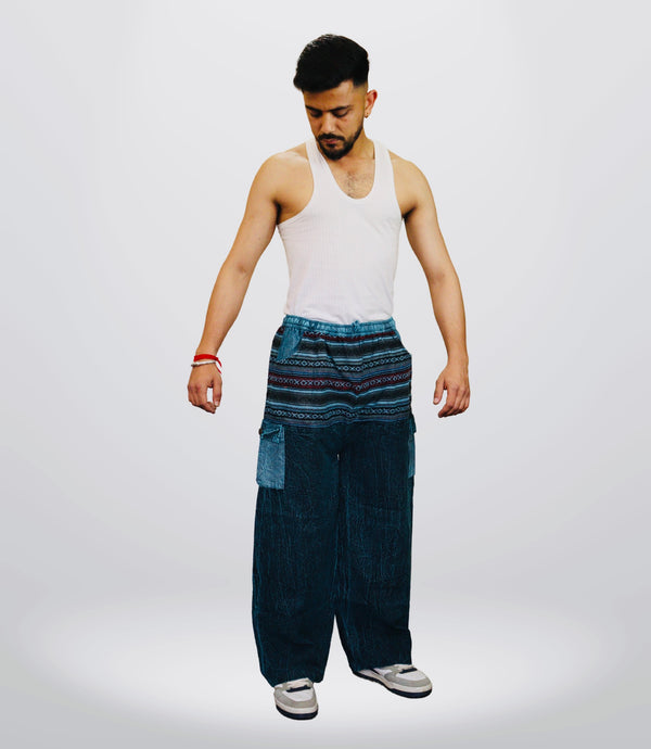 Boho Harem Trouser-BLUE