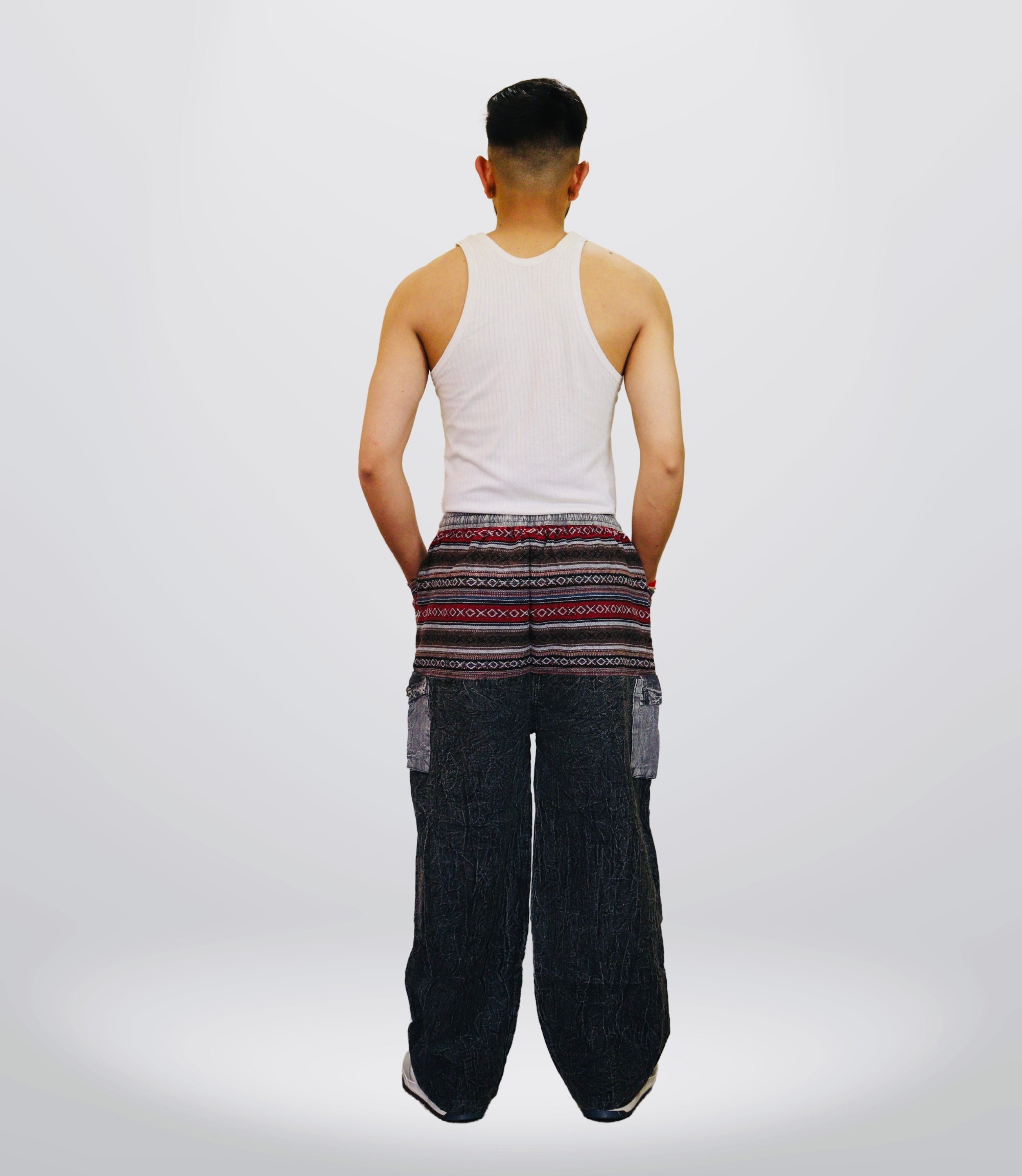 Boho Harem Trouser- Black-Grey
