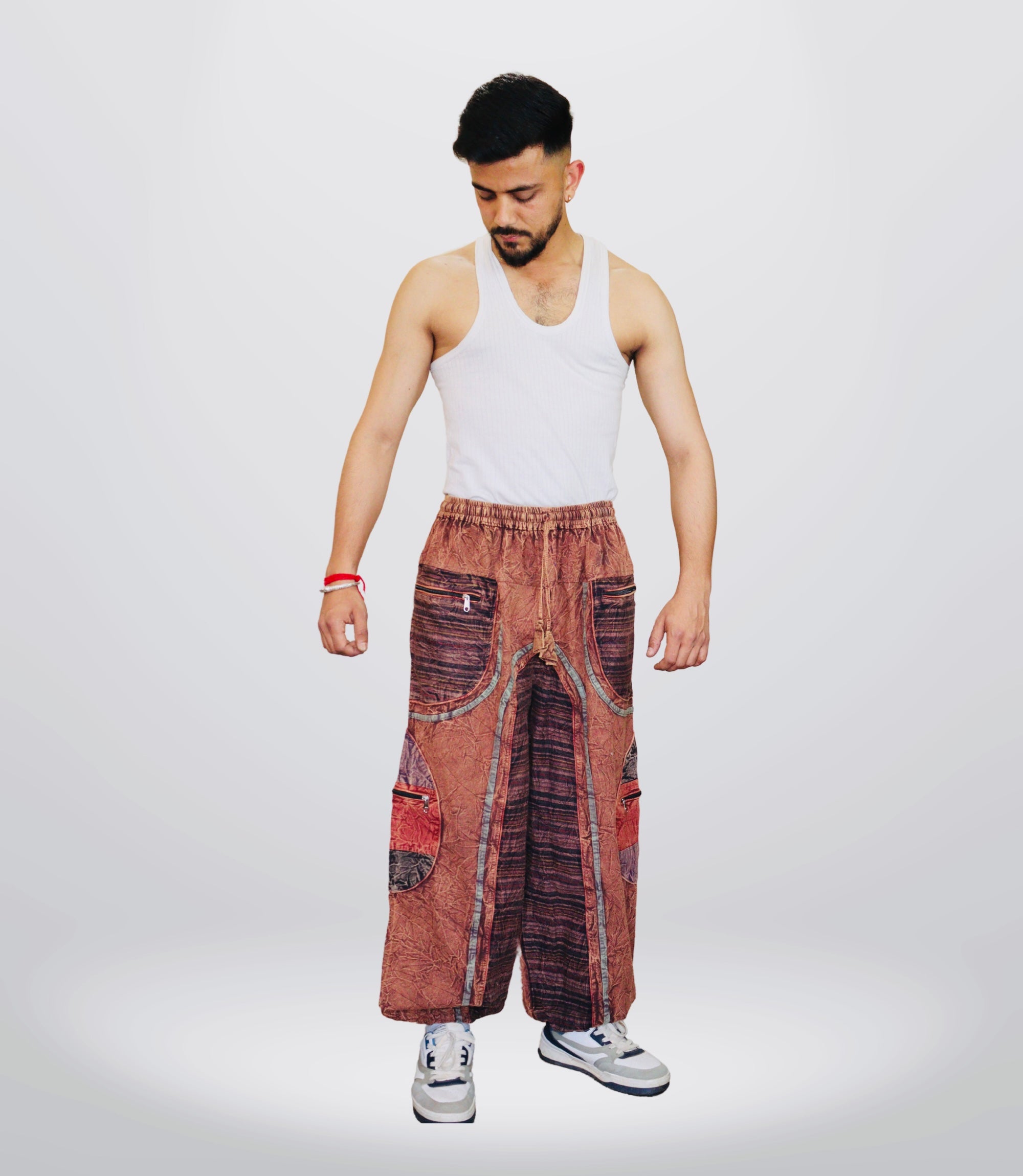 Boho Harem Trouser- Brown Multicolor
