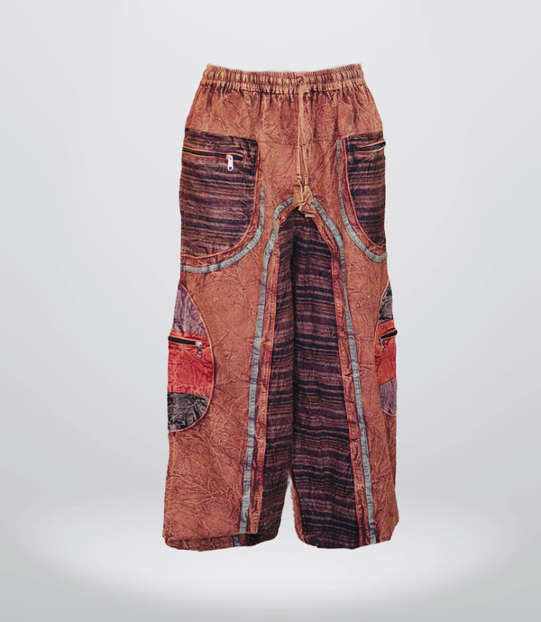 Boho Harem Trouser- Brown Multicolor