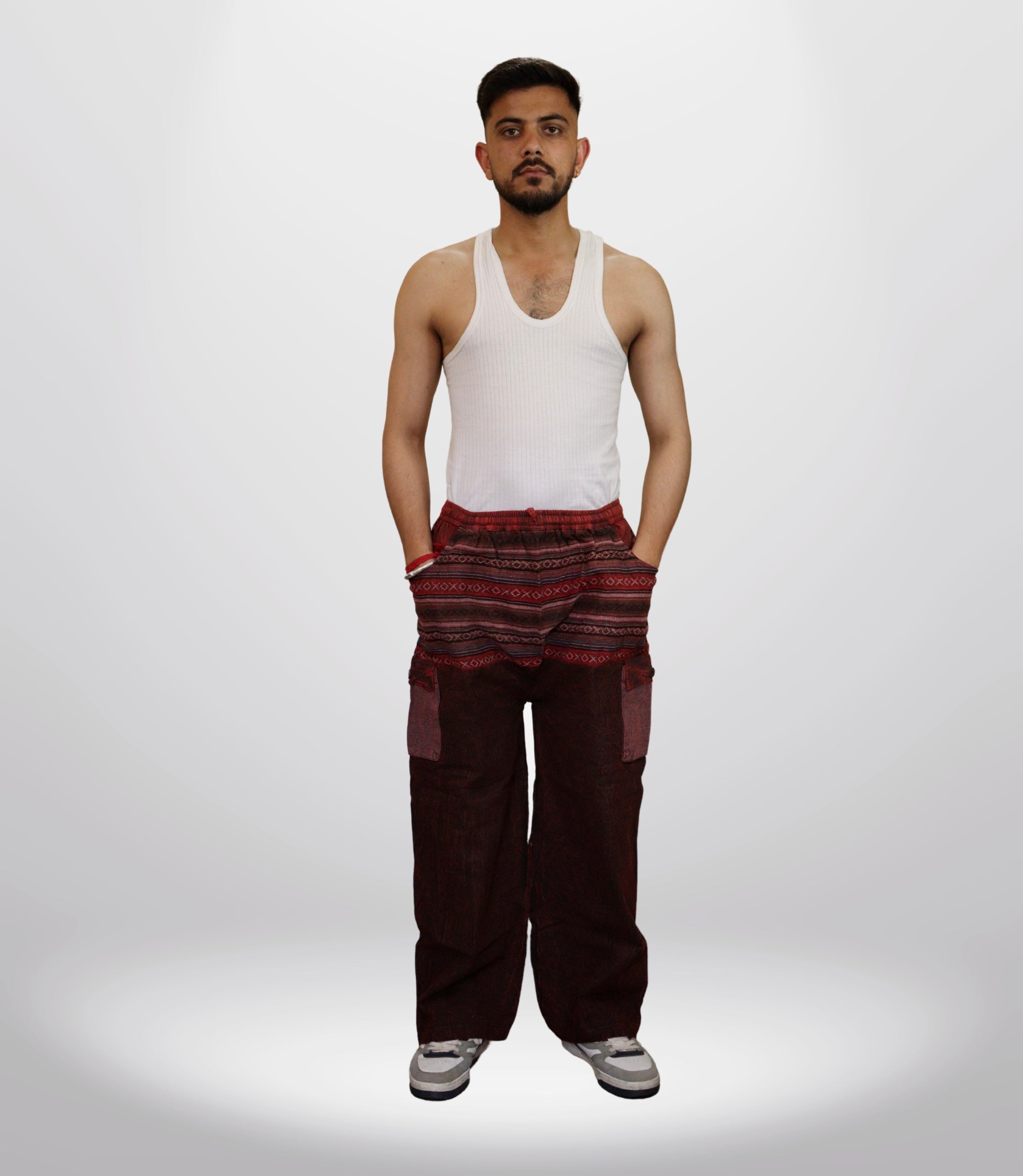 Boho Harem Trouser-Deep Maroon