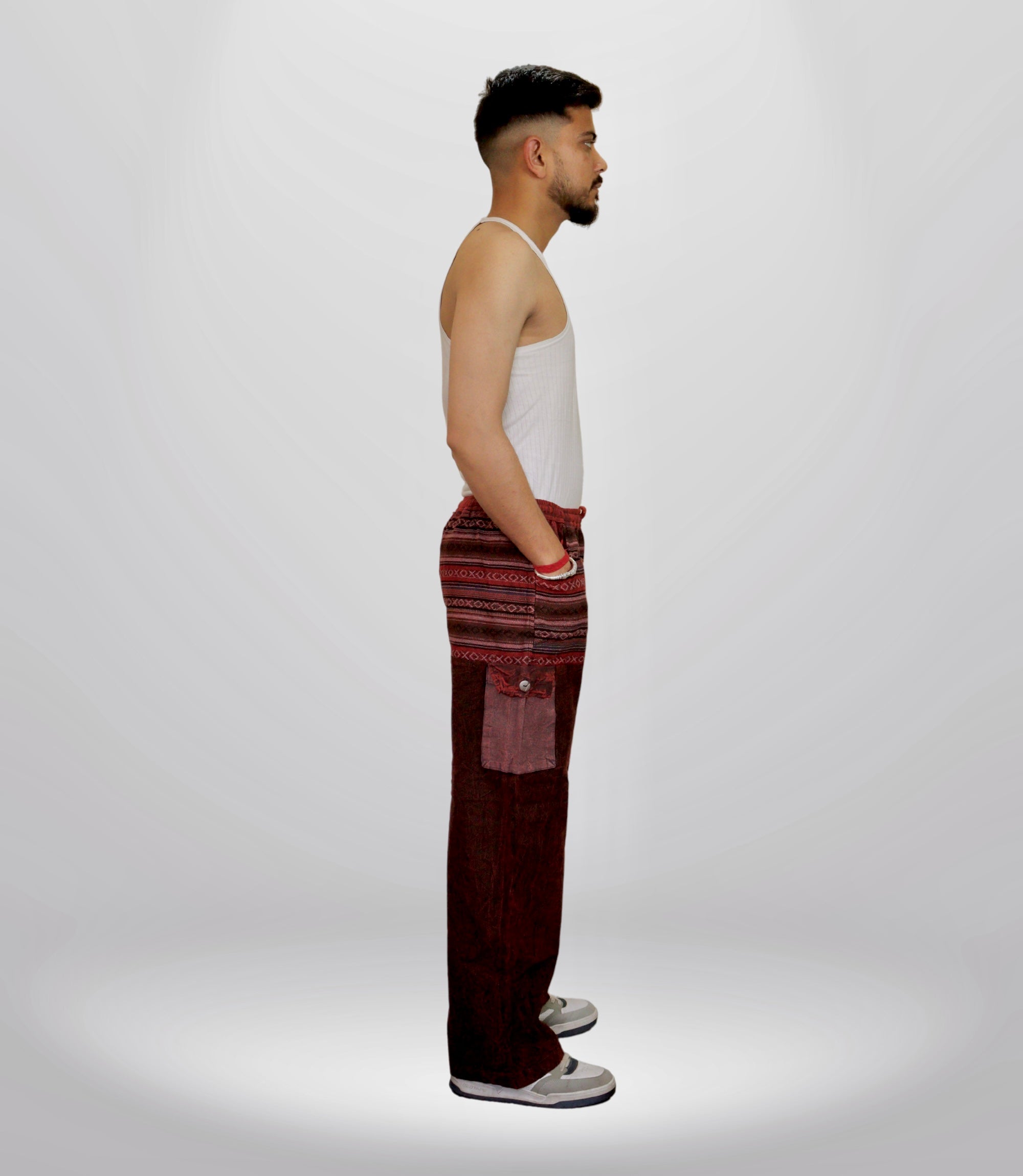 Boho Harem Trouser-Deep Maroon