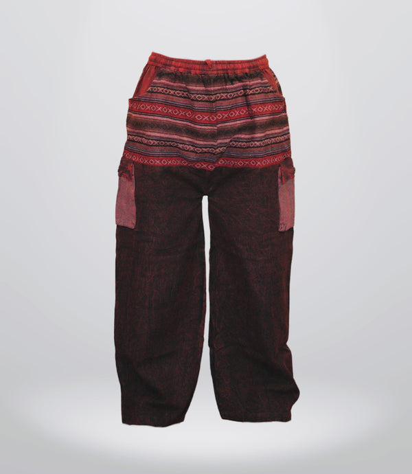 Boho Harem Trouser-Deep Maroon