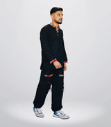 Summer Cotton Kurta - Pajama - Black