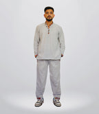 Himachali Cotton Kurta - Pajama - Grey