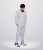 Himachali Cotton Kurta - Pajama - Grey