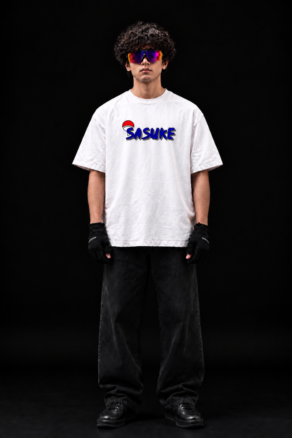 Sasuke Shadow Avenger Oversized Tee – White